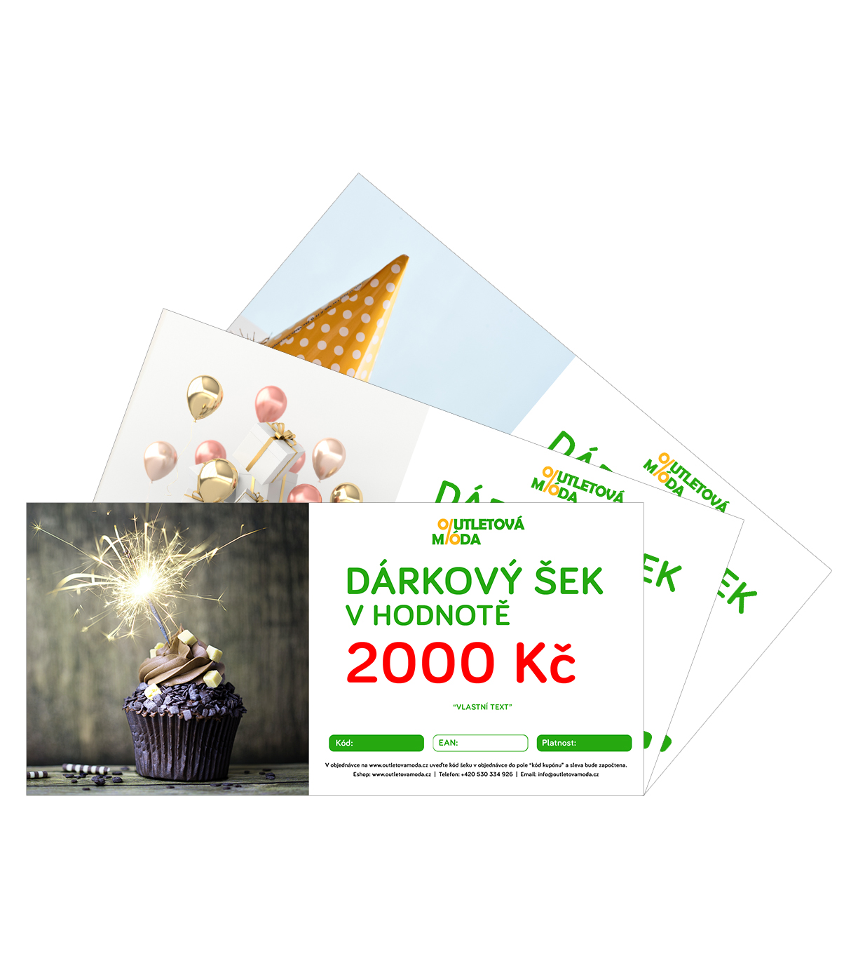 Dárkový šek - motiv NAROZENINY