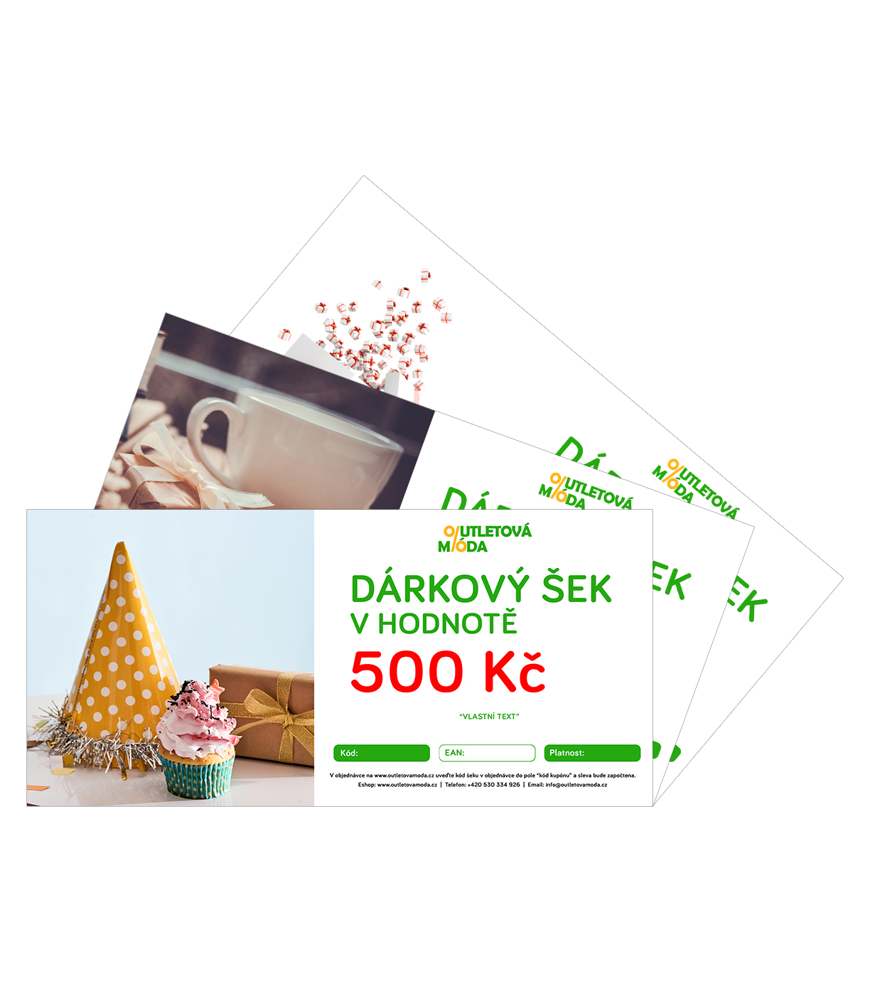 Dárkový šek - motiv NAROZENINY