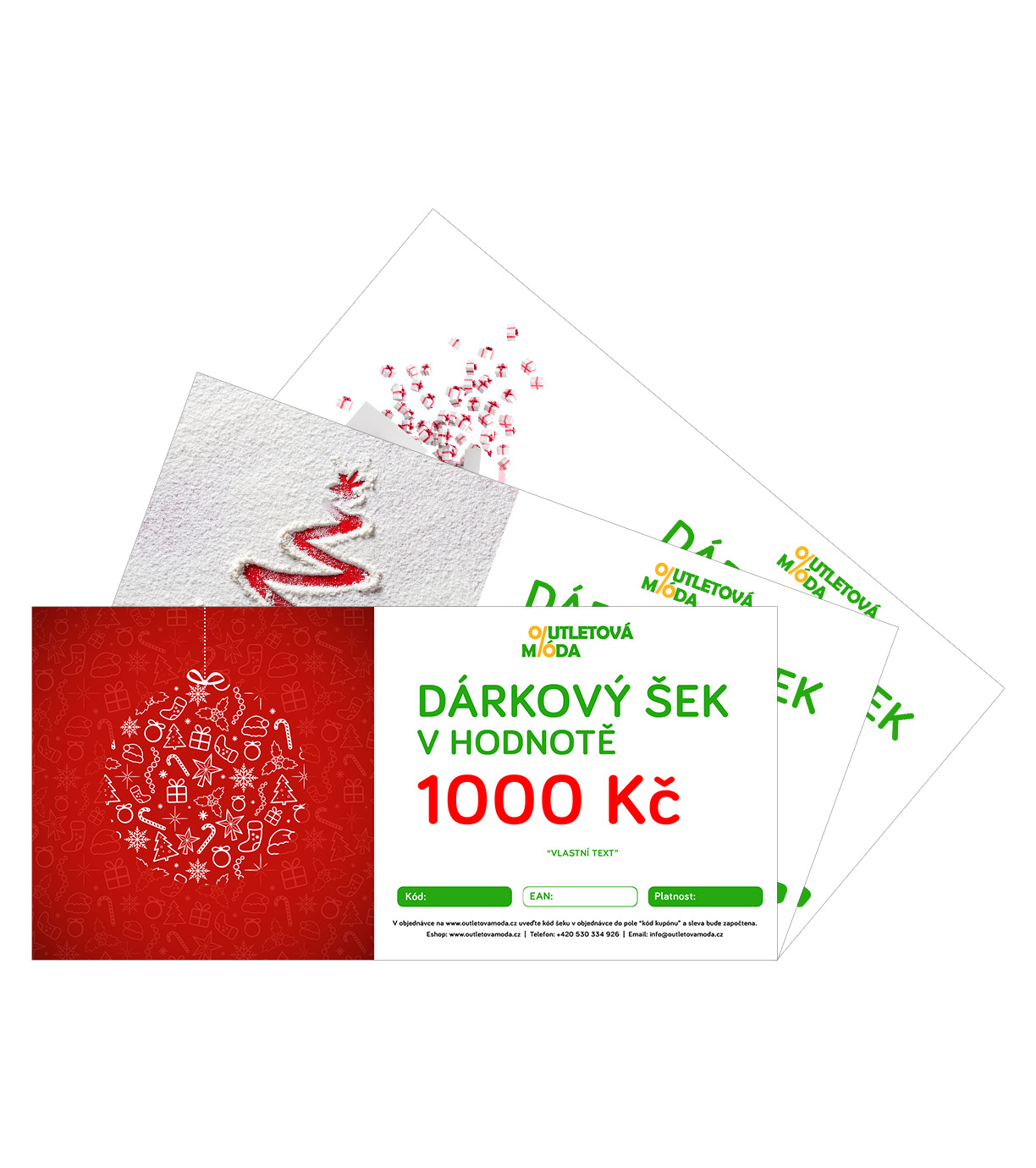 Dárkový šek - motiv VÁNOCE