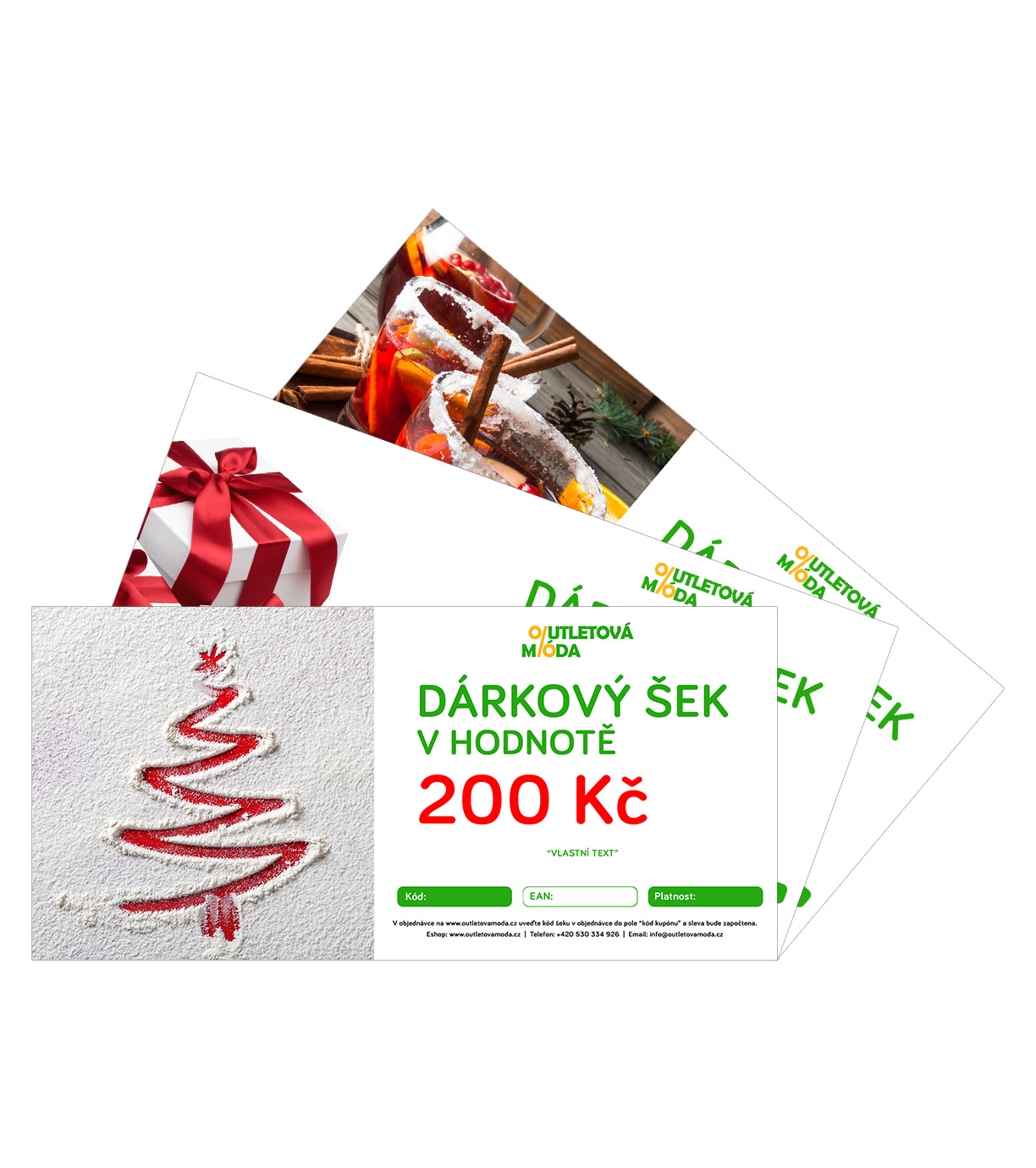Dárkový šek - motiv VÁNOCE