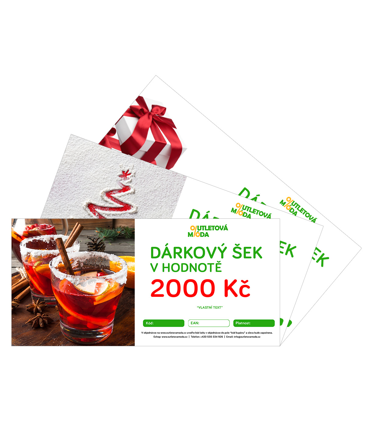 Dárkový šek - motiv VÁNOCE