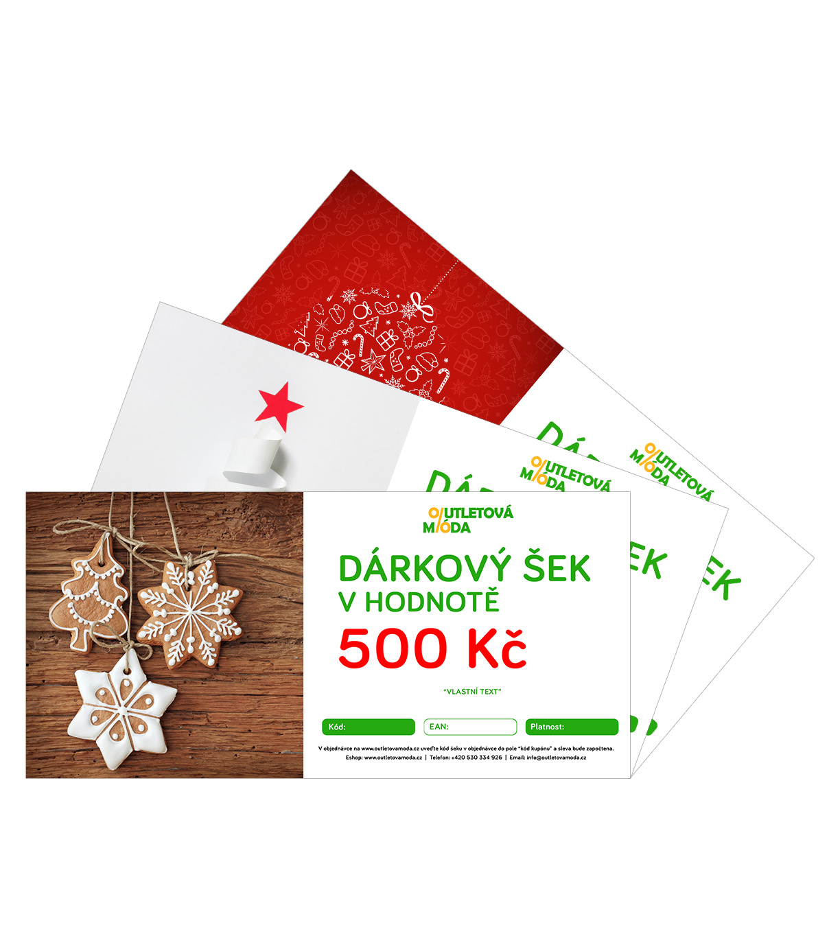 Dárkový šek - motiv VÁNOCE