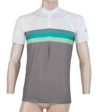 Pánský cyklistický dres CYKLO SUMMER STRIPE Sensor šedá/zelená