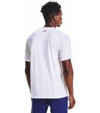 Pánské triko MULTI COLOR COLLEGIATE SS Under Armour White