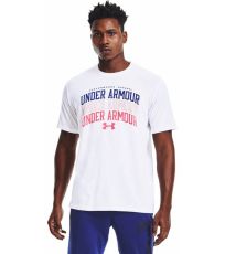 Pánské triko MULTI COLOR COLLEGIATE SS Under Armour White