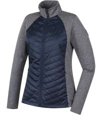 Dámská zateplená mikina DOLORES HANNAH midnight navy/light gray mel