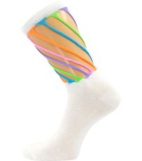 Vtipné slabé ponožky - 3 páry Desdemona Boma bílá