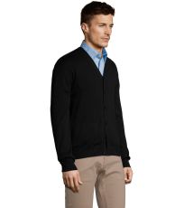 Pánský svetr na knoflíčky GOLDEN MEN SOĽS Černá