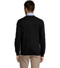 Pánský svetr na knoflíčky GOLDEN MEN SOĽS Černá