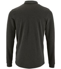 Pánské polo triko dlouhý rukáv PERFECT LSL SOĽS Tmavá melanž