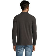 Pánské polo triko dlouhý rukáv PERFECT LSL SOĽS Tmavá melanž