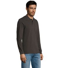 Pánské polo triko dlouhý rukáv PERFECT LSL SOĽS Tmavá melanž
