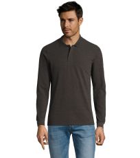 Pánské polo triko dlouhý rukáv PERFECT LSL SOĽS Tmavá melanž