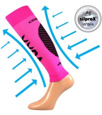 Unisex kompresní návleky na lýtko - 1 pár Protect VoXX® neon růžová